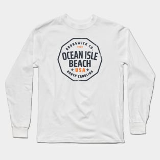 Ocean Isle Beach, NC Summertime Vacationing Memories Badge Long Sleeve T-Shirt